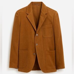 J.Crew Kenmare Relaxed Fit Suit Jacket in Italian Moleskin Brown 40R BQ475